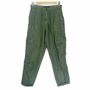 🎄3/$15 Zara Distressed Olive Cargo Jogger Pants 2